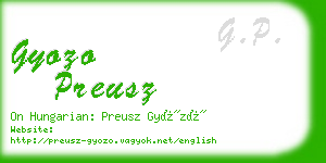 gyozo preusz business card